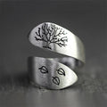 Vintage-Style Tree Leaf Ring Set