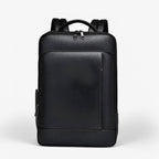 Genuine Leather Commuter Backpack with USB Charging Port