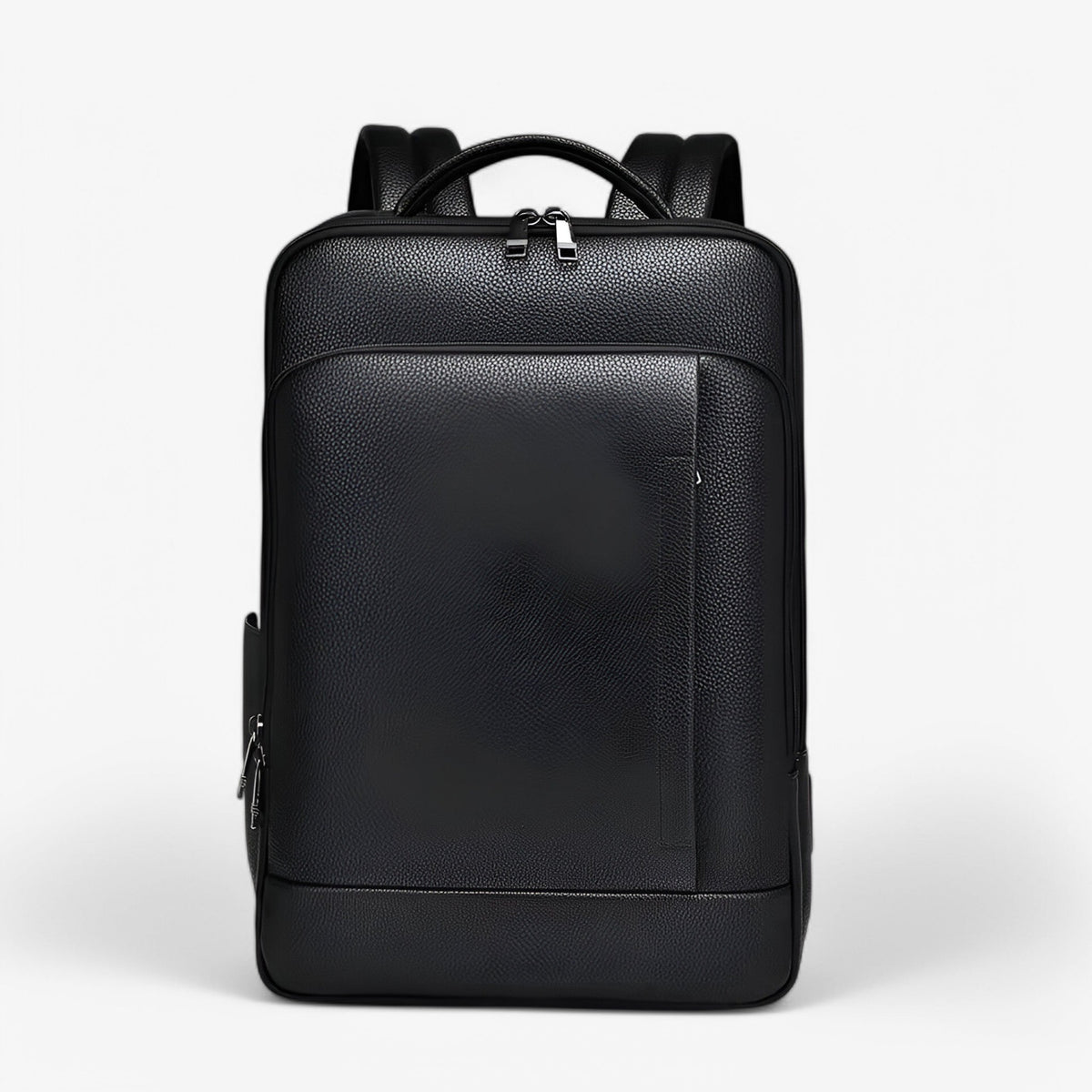 Genuine Leather Commuter Backpack with USB Charging Port