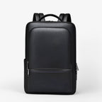 Genuine Leather Commuter Backpack with USB Charging Port