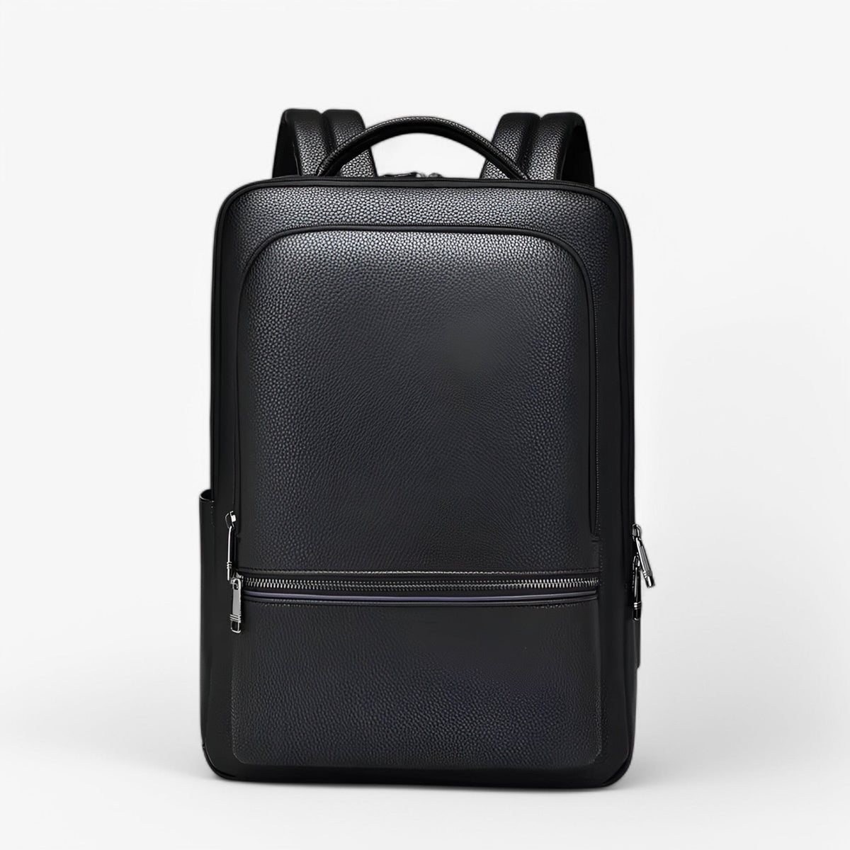 Genuine Leather Commuter Backpack with USB Charging Port