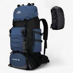 Unisex 90L Waterproof Nylon Hiking and Travel Backpack