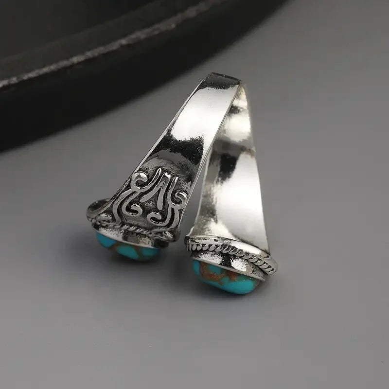Vintage Turquoise Cross Band Ring