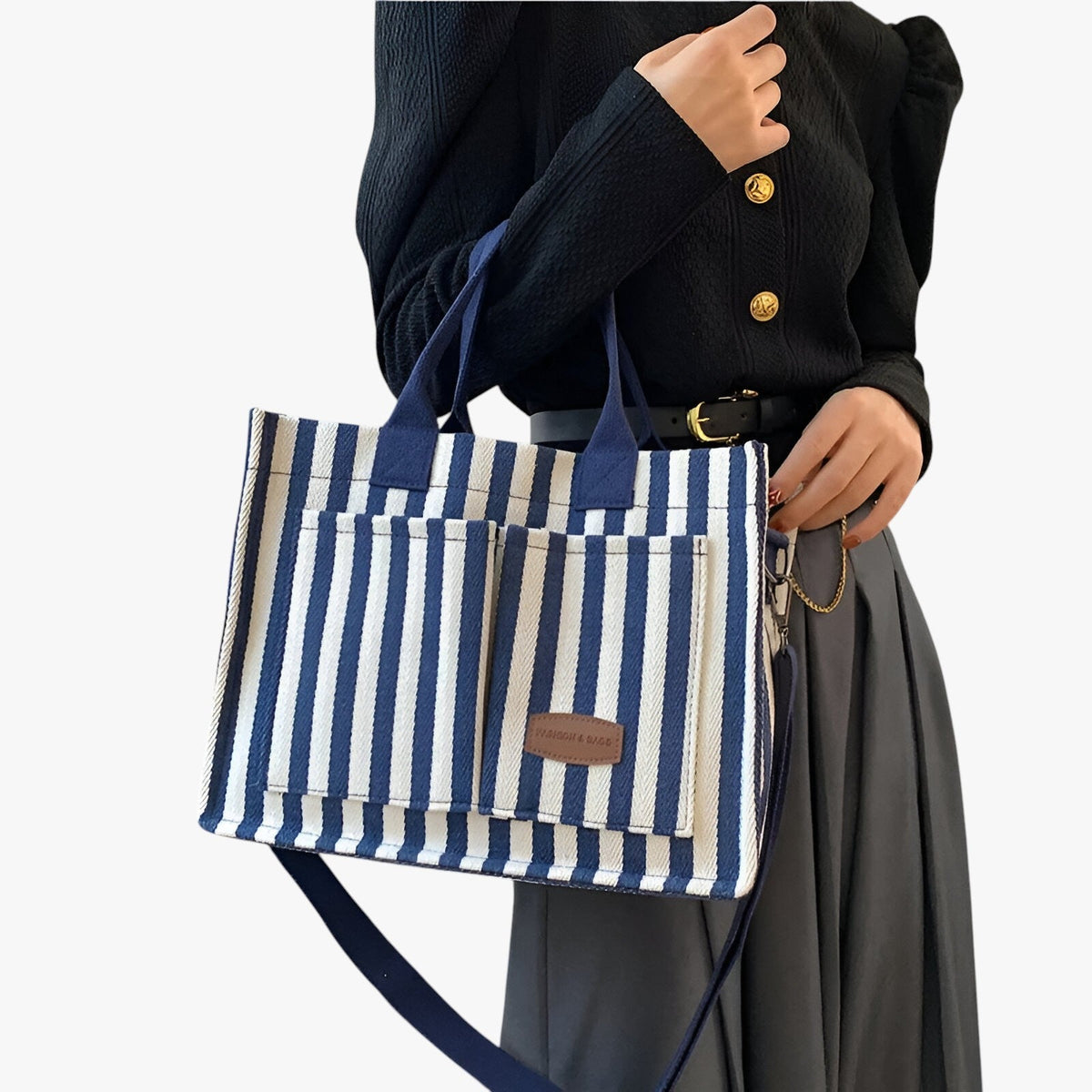 Roomy Canvas Laptop Shoulder Bag for Day Trips and Travel