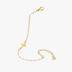 Armband met kruisbedel in waterdicht roestvrij staal