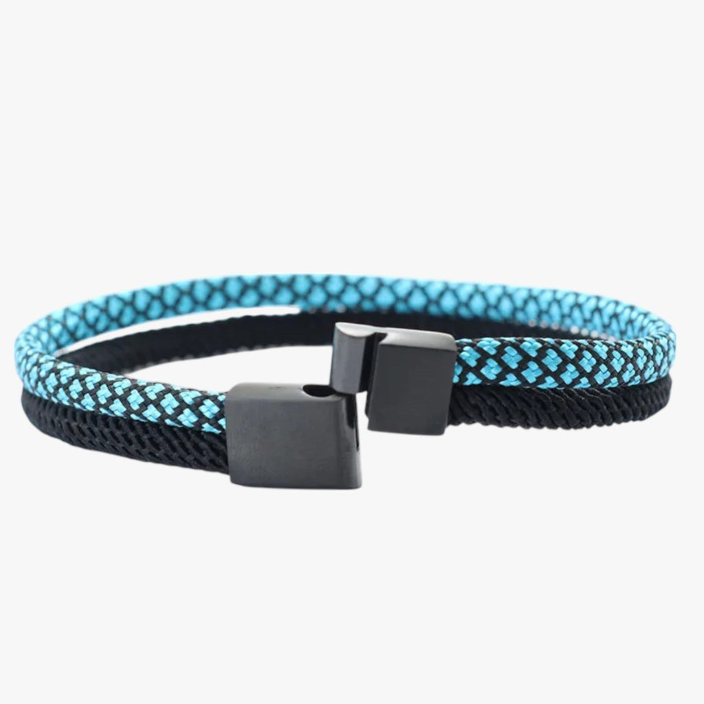 Tweekleurige paracord-armband met magneetsluiting