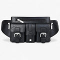 Men's Leather Belt Bag with Spacious Front Pocket