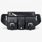 Men's Leather Belt Bag with Spacious Front Pocket