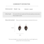 Black Filigree Leaf Earrings in Two Metal Tones