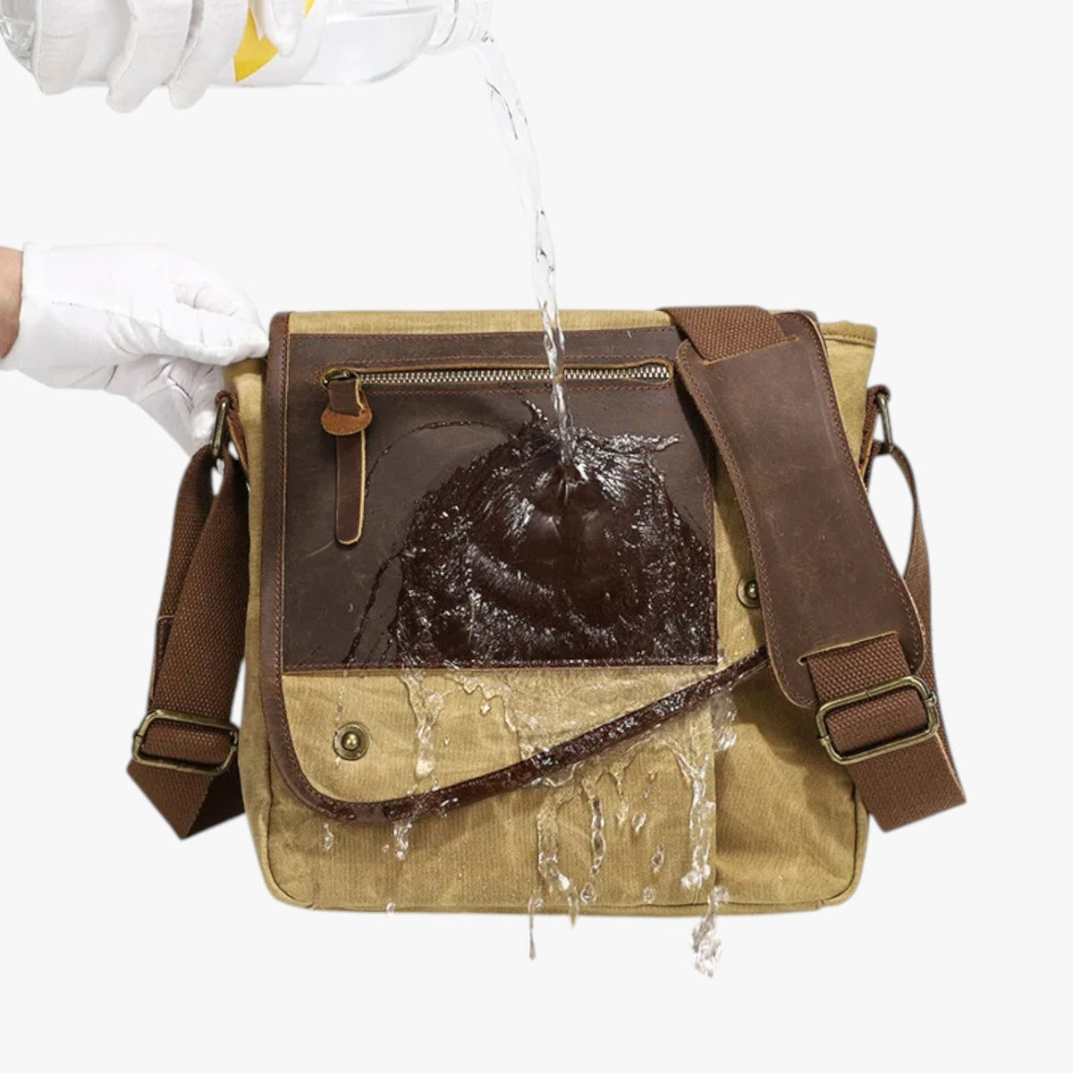 Vintage Waxed Canvas Anti-Theft Travel Shoulder Bag