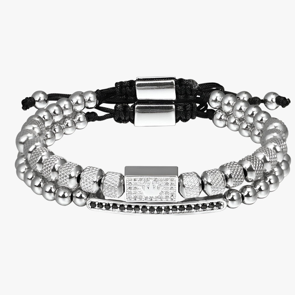 Set van twee armbanden met kroondetail