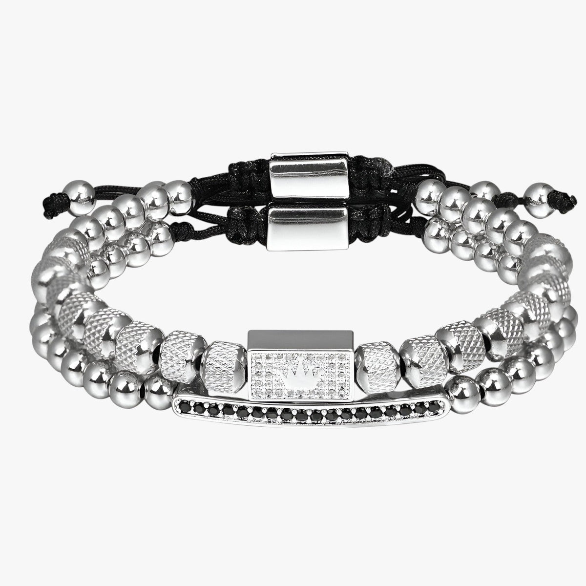Set van twee armbanden met kroondetail