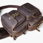 Sleek Full-Grain Leather Vintage-Style Everyday Bag