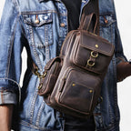 Sleek Full-Grain Leather Vintage-Style Everyday Bag