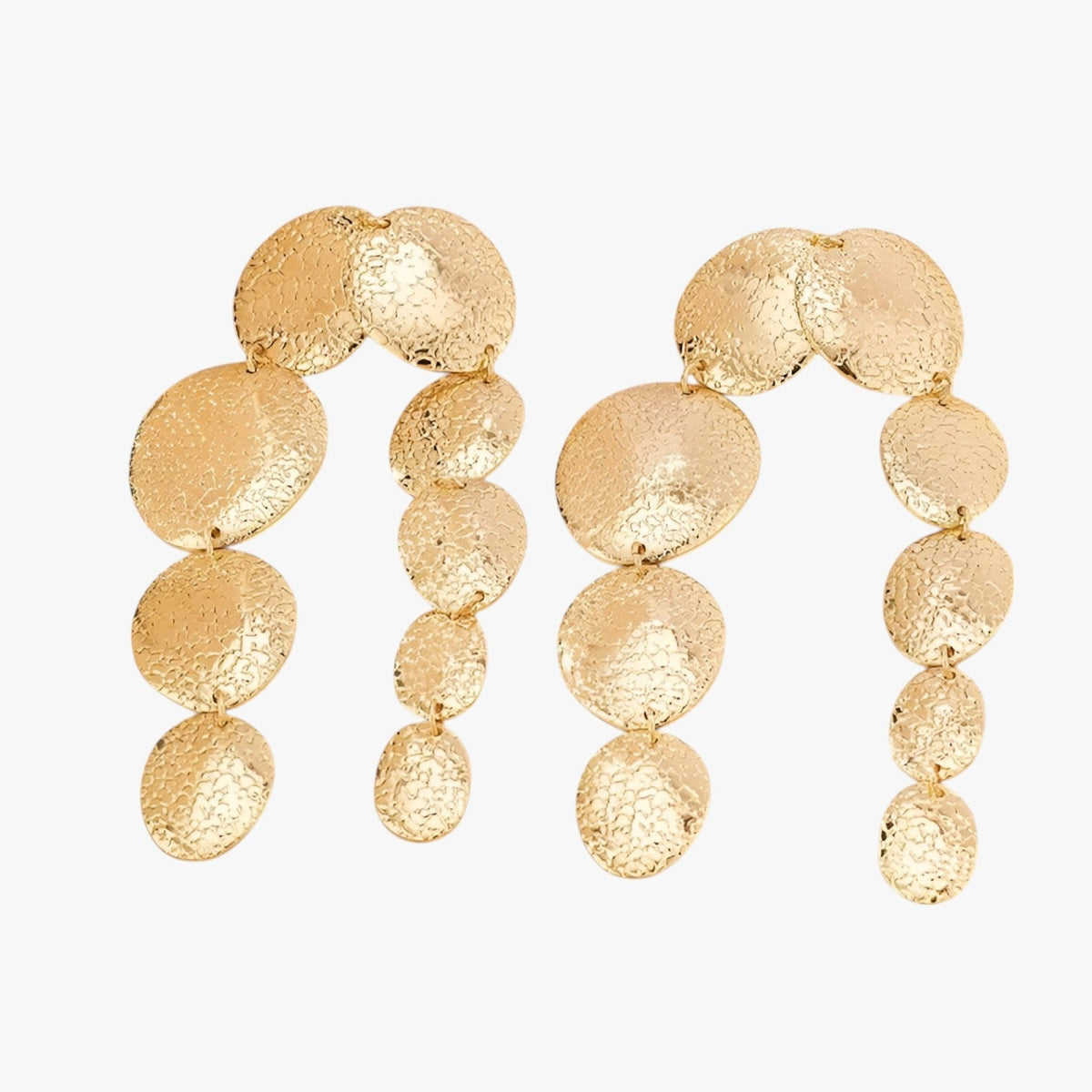 Long Geometric Drop Earrings with Linear Shape