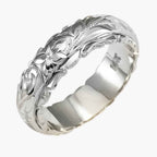 Braided Texture Band Ring with Smooth Polished Finish