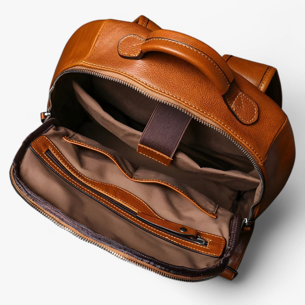 Spacious Premium Genuine Leather Laptop Backpack