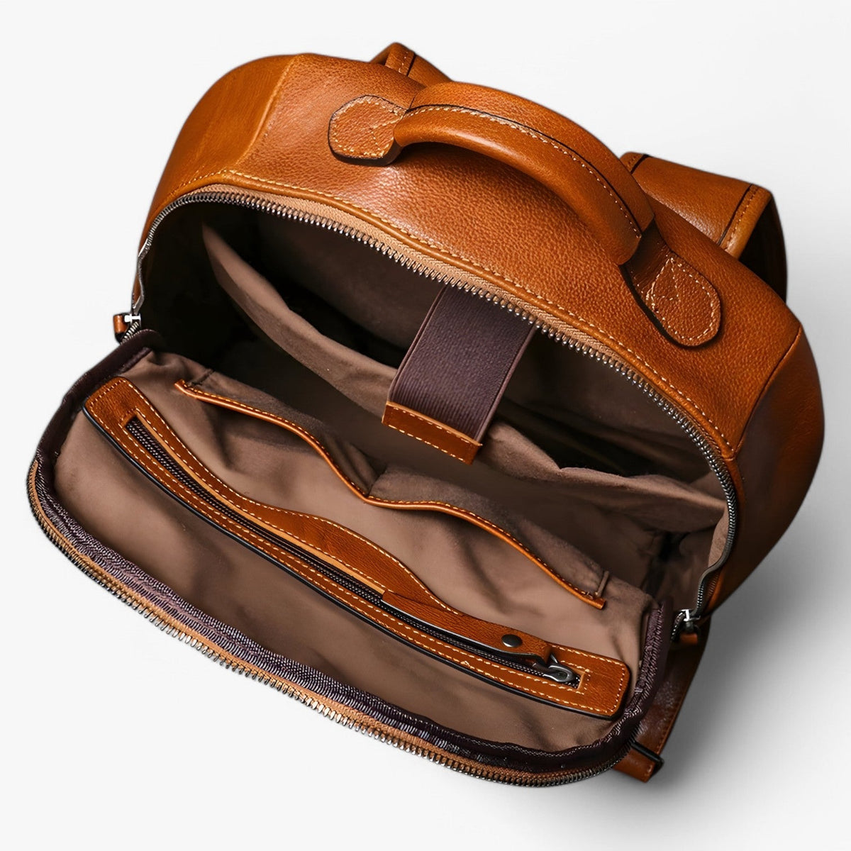 Spacious Premium Genuine Leather Laptop Backpack