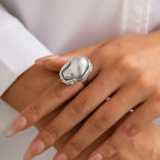 Chunky Baroque Pearl Cocktail Ring