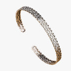 Zilverkleurige bangle met wolkendetail