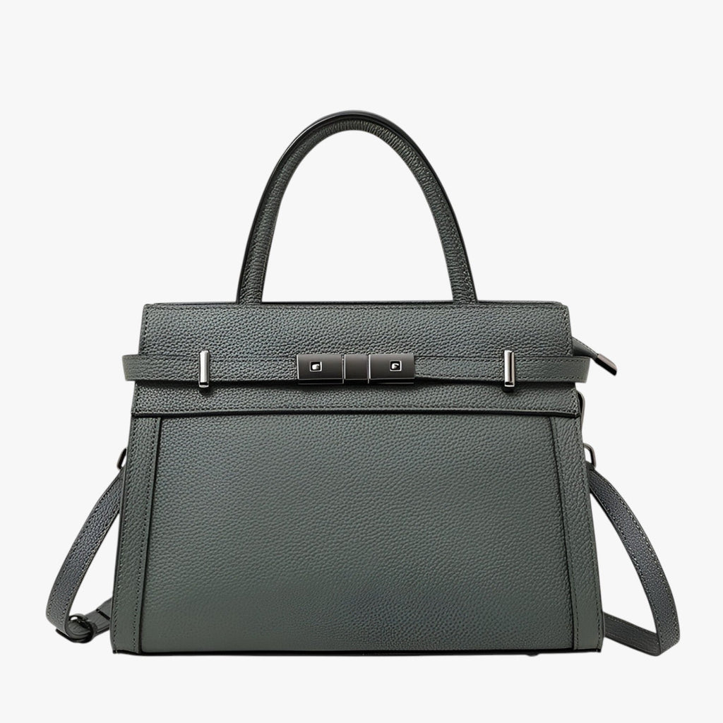 Genuine Cowhide Leather Slim Everyday Handbag