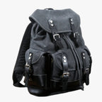 Large Vintage Canvas and Leather Hiking and Travel Backpack