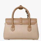 Women's Beige Genuine Buffalo Leather Shoulder Bag