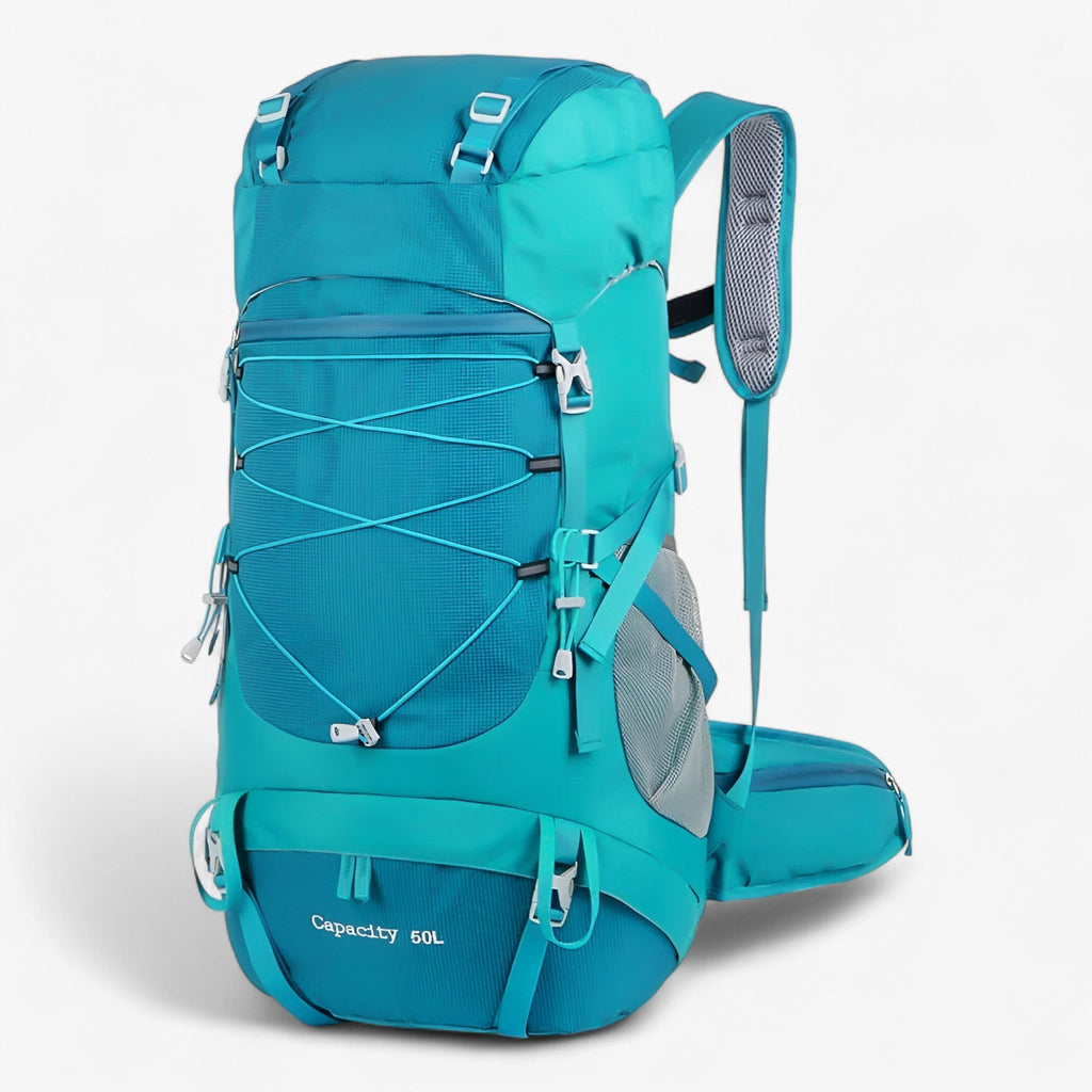 50L Waterproof Nylon Hiking Backpack with Rain Cover