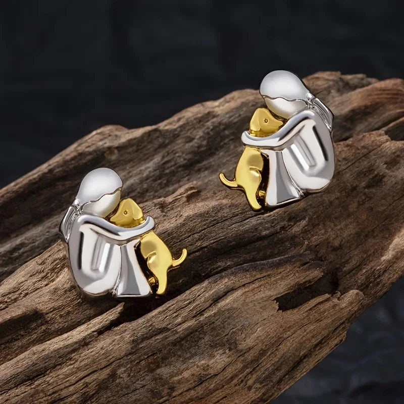 Hug Earrings in Three Metal Finishes