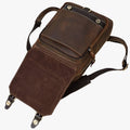 Vintage Leather Convertible Backpack and Shoulder Bag