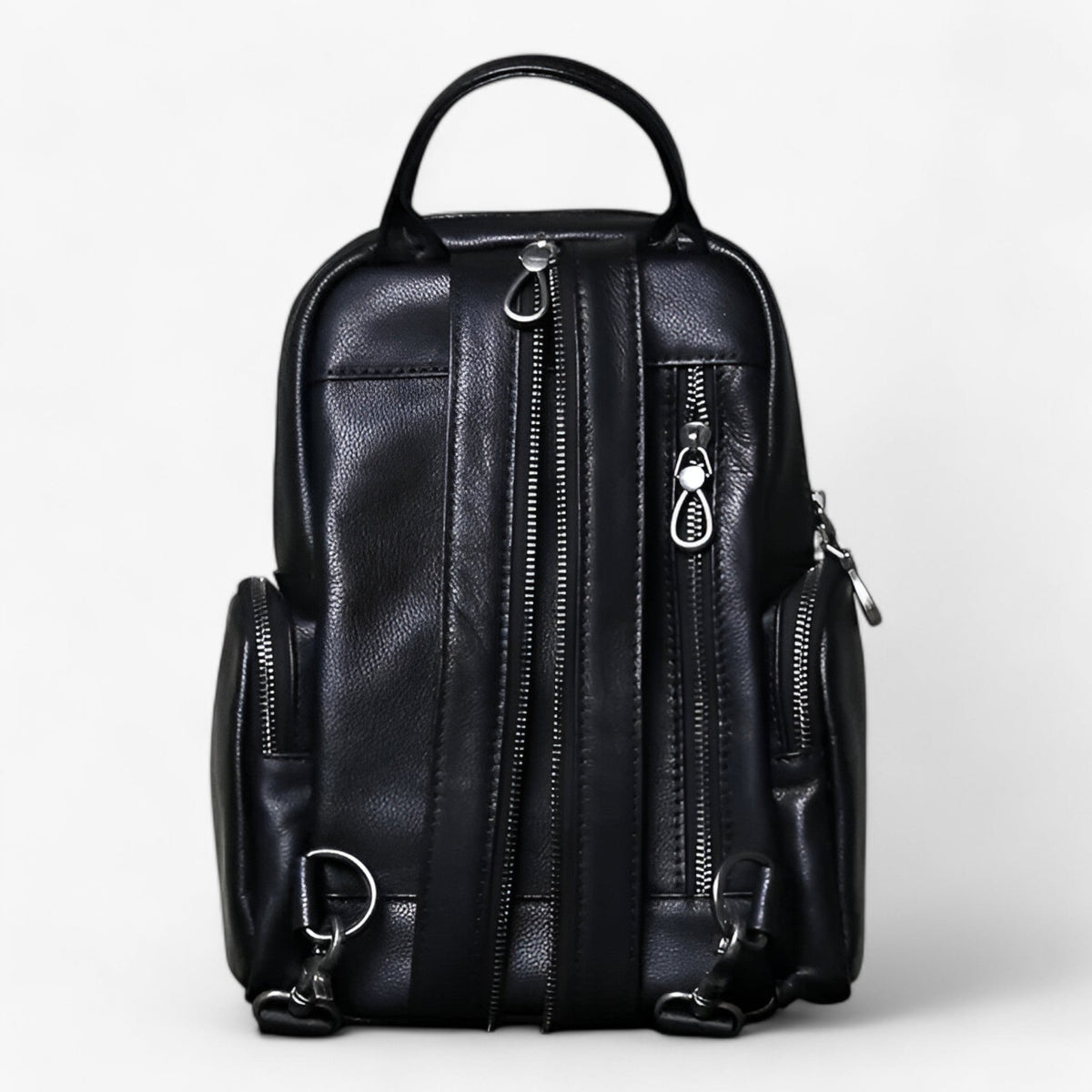 Men's Two-in-One Leather Chest Bag and Backpack