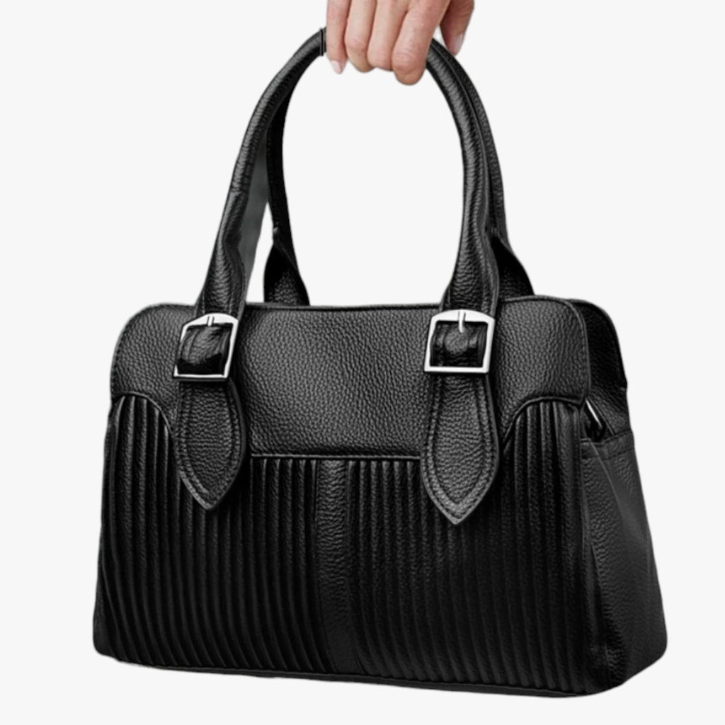Soft PU Leather Three-Compartment Backpack