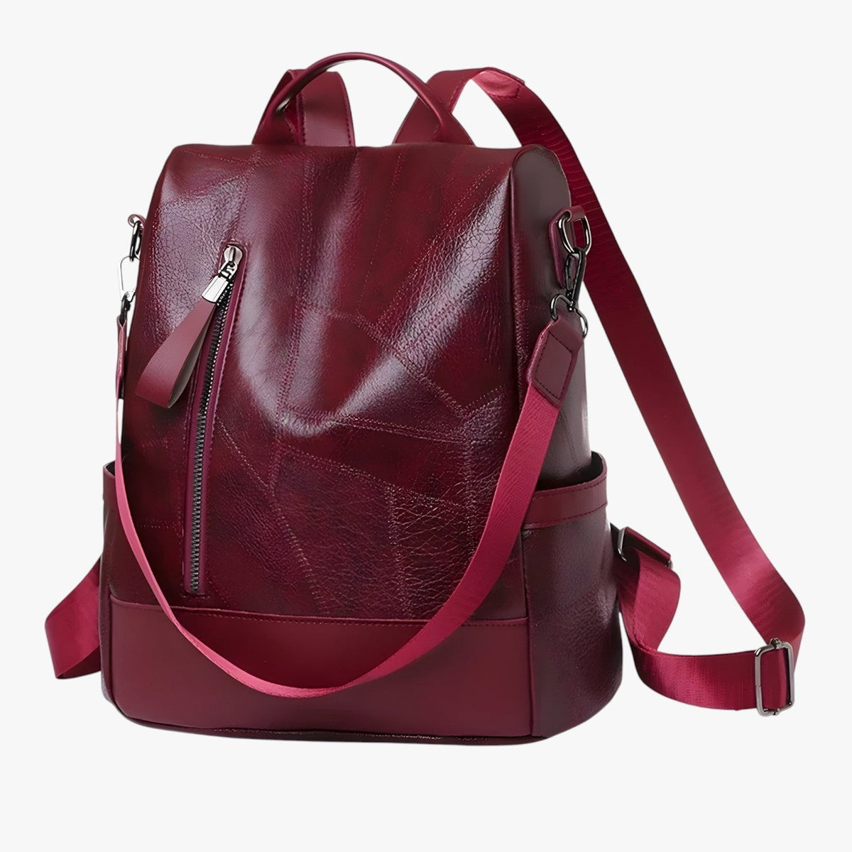 Soft Leather Vintage-Look School and Travel Backpack