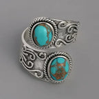 Vintage Turquoise Cross Band Ring
