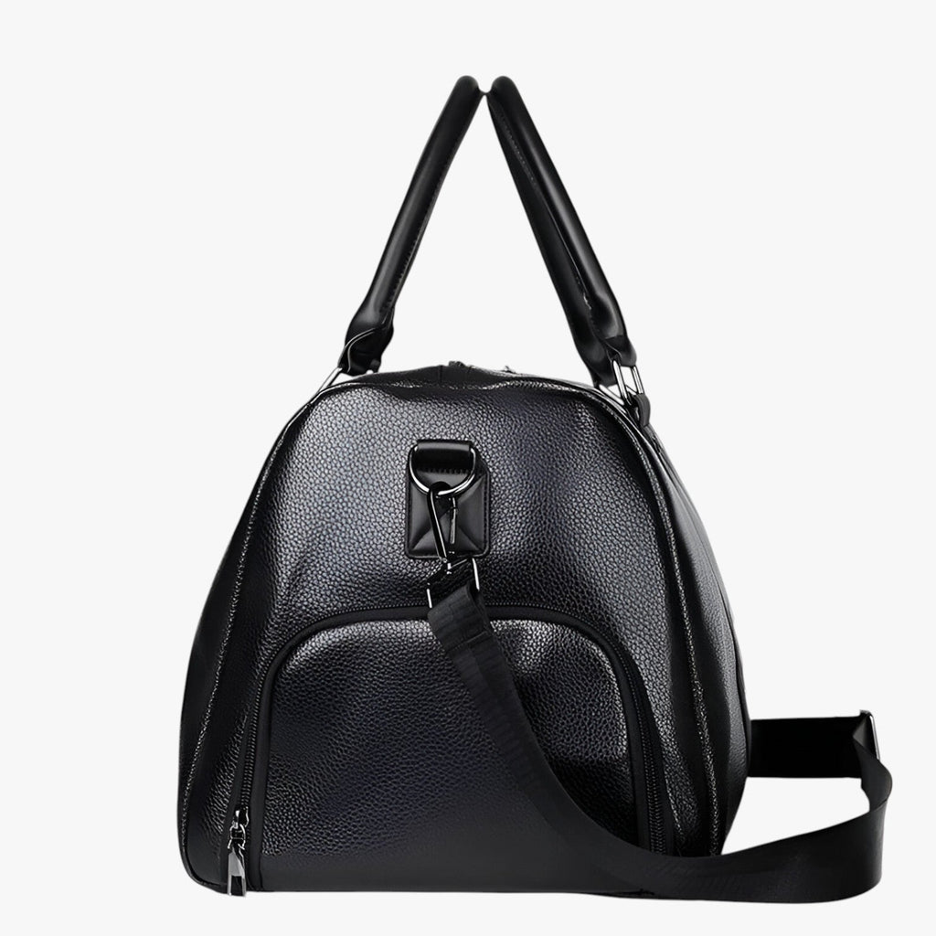 Men's Elegant Leather Weekend, Work and Gym Travel Bag