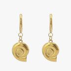 Coloured Steel Stud Earrings with Sea Motifs