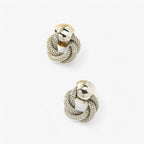 Twisted Vintage-Style Earrings in Gold-Tone