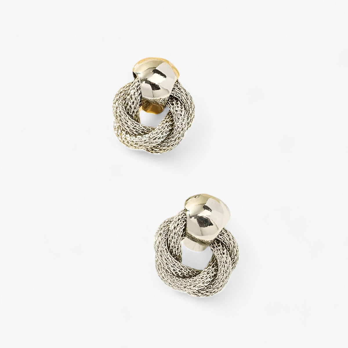 Twisted Vintage-Style Earrings in Gold-Tone