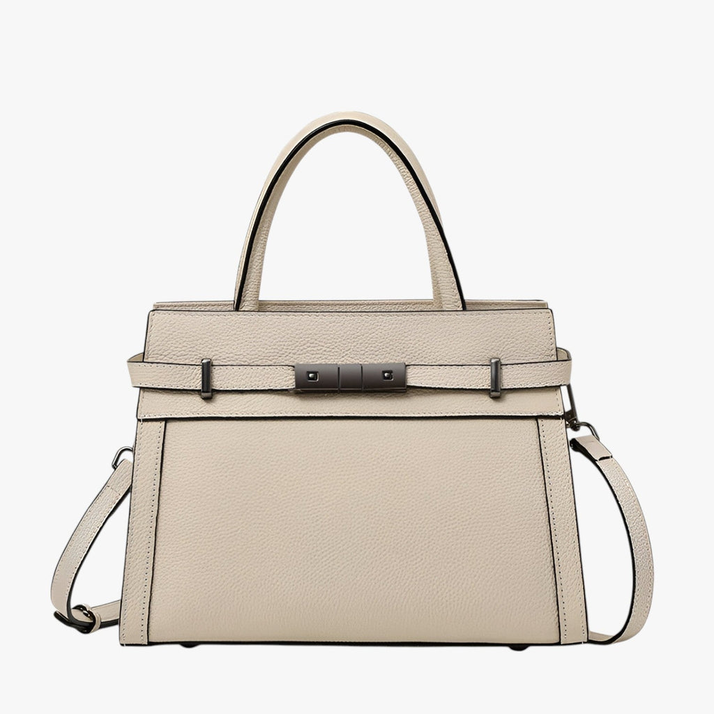 Genuine Cowhide Leather Slim Everyday Handbag