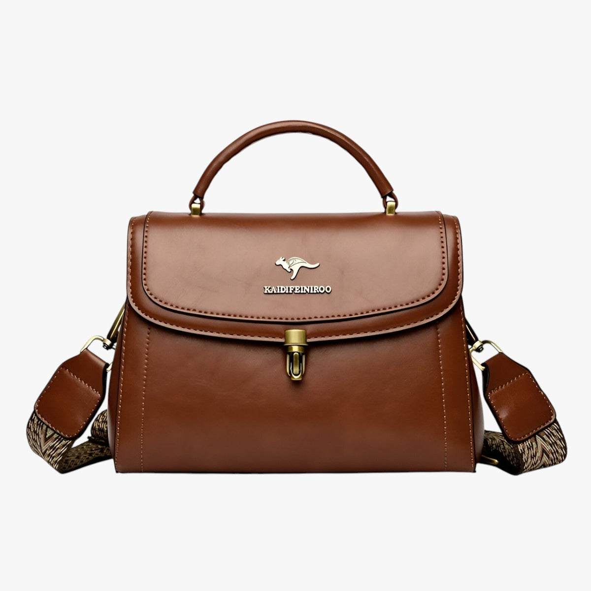 Smooth Leather Convertible Shoulder and Crossbody Bag