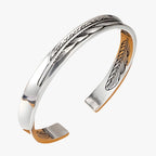Sterling Silver Bracelet with Gold-Tone Feather Charm