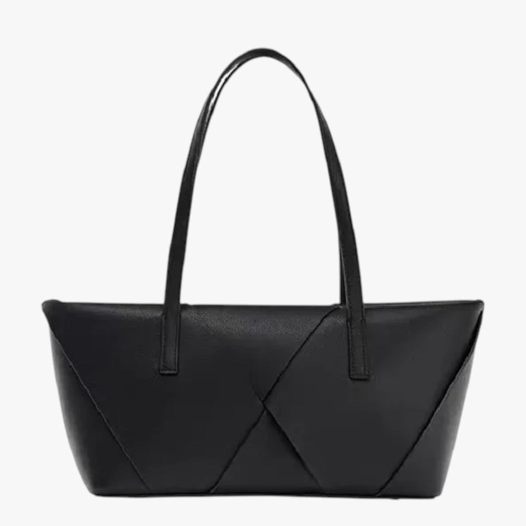 Structured Smooth Leather Minimalist Crossbody Bag