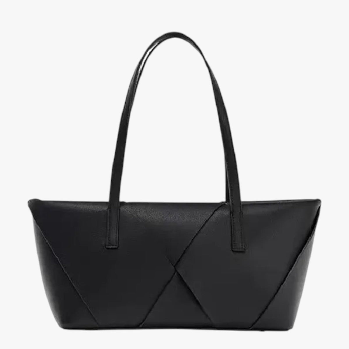 Structured Smooth Leather Minimalist Crossbody Bag