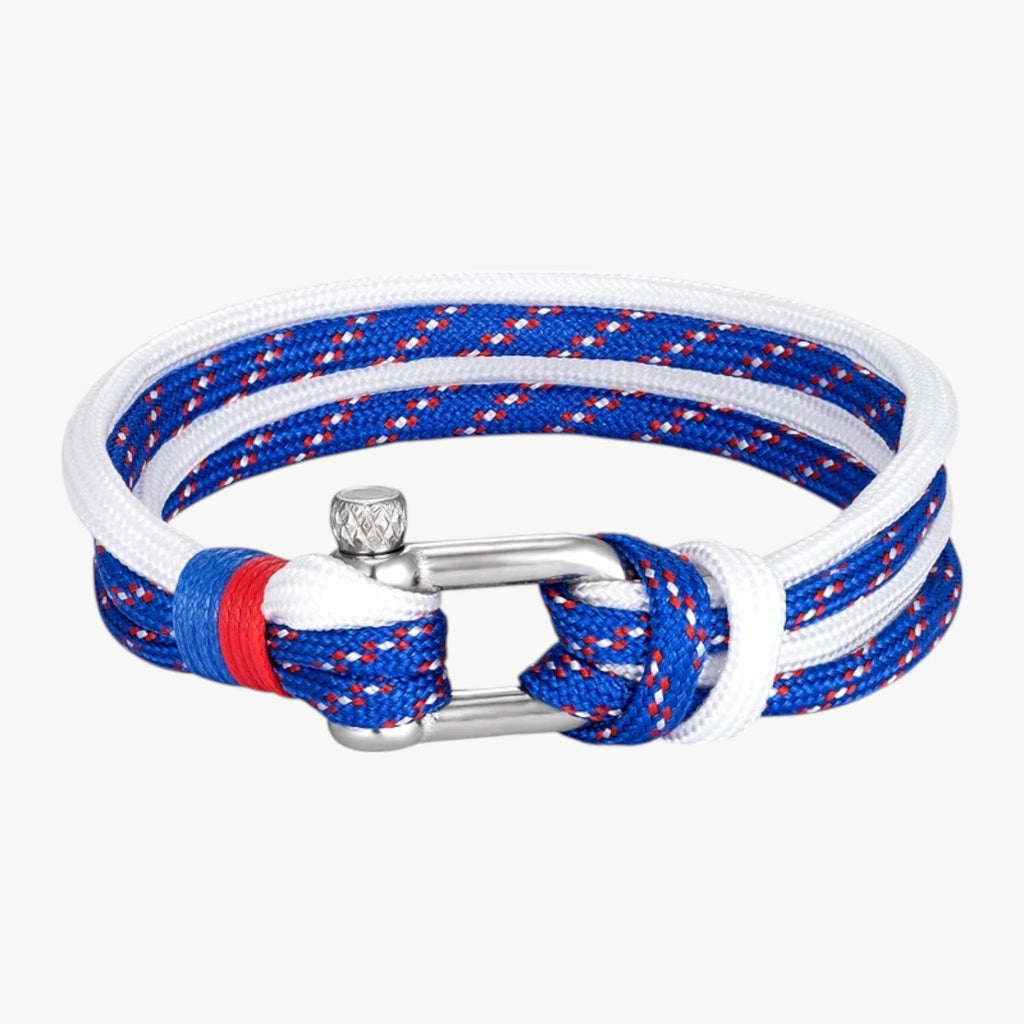 Paracord Rope Bracelet with Nautical Hook Clasp