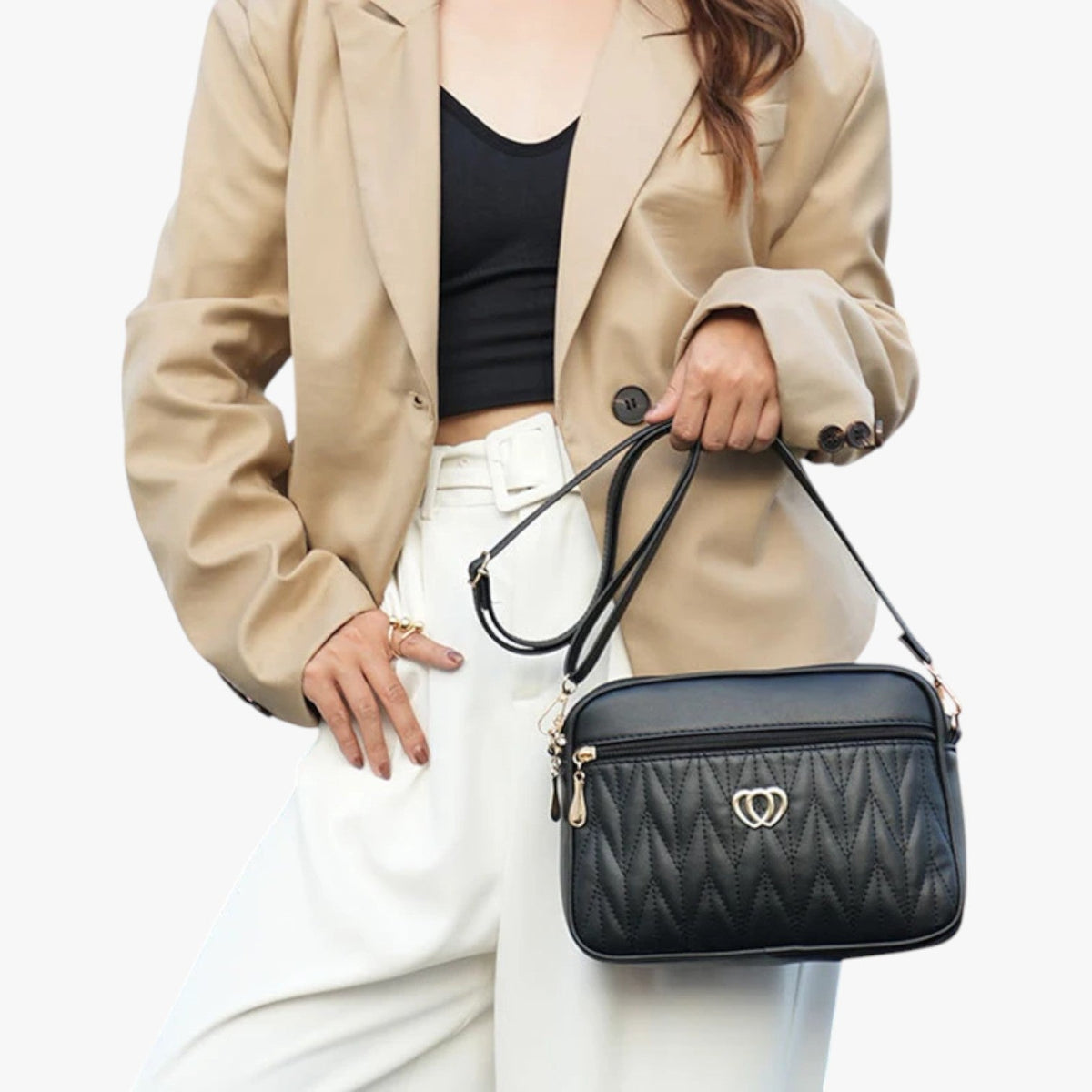 Women's Soft PU Leather Versatile Shoulder Bag, 26x7x18cm