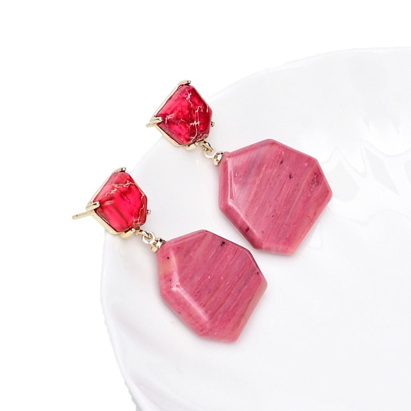 Oorhangers met rhodochrosiet