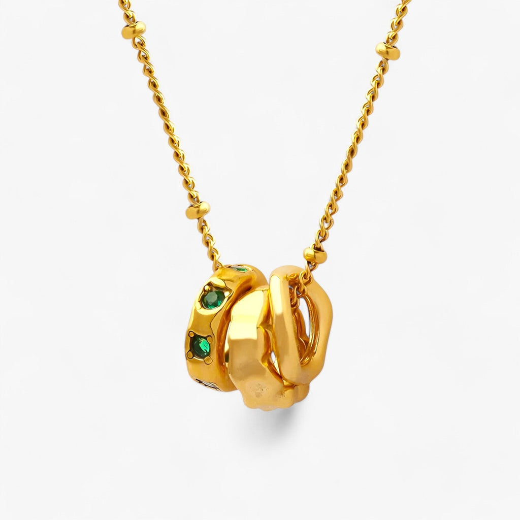 Small Bow Pendant Necklace with Zircon, 45cm