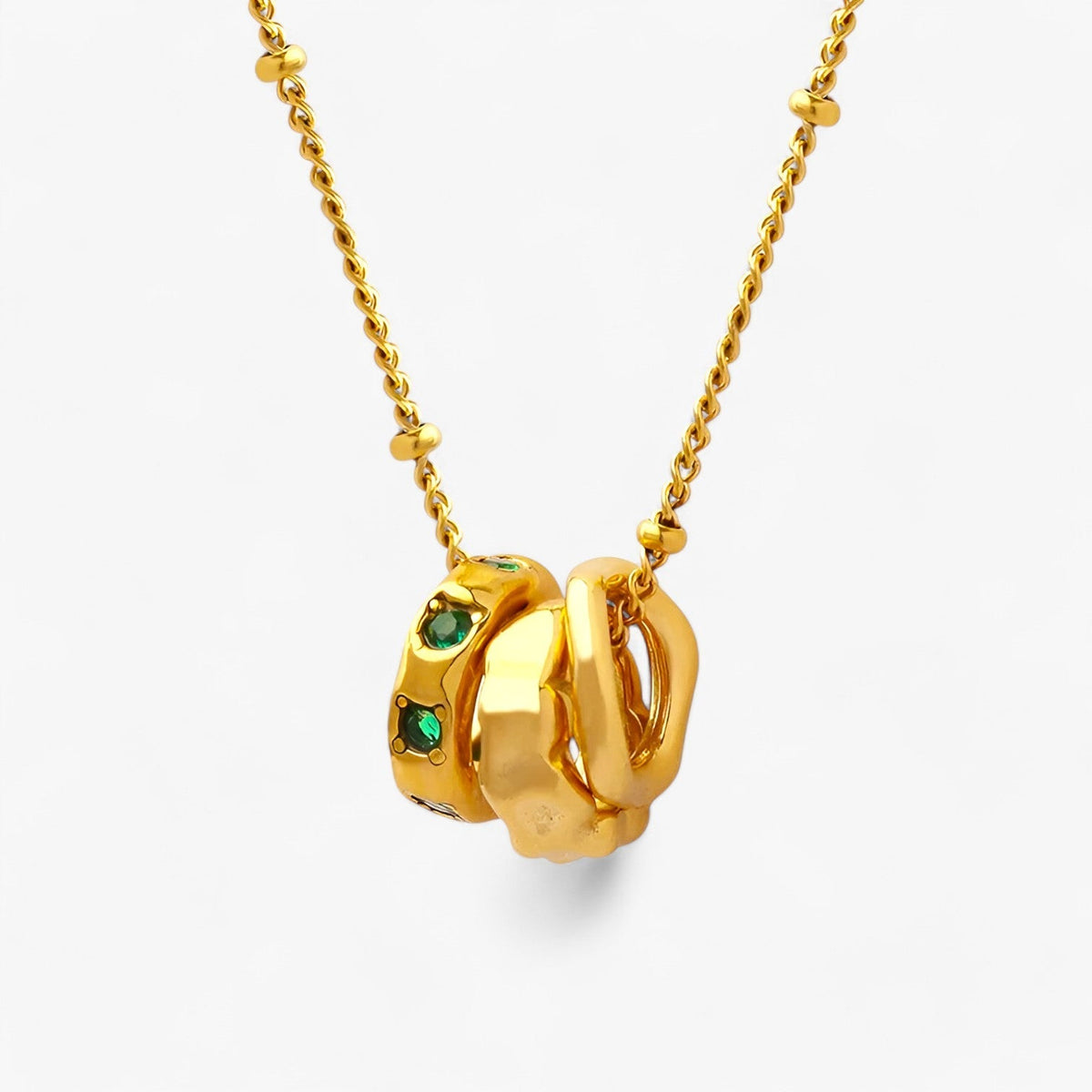 Small Bow Pendant Necklace with Zircon, 45cm