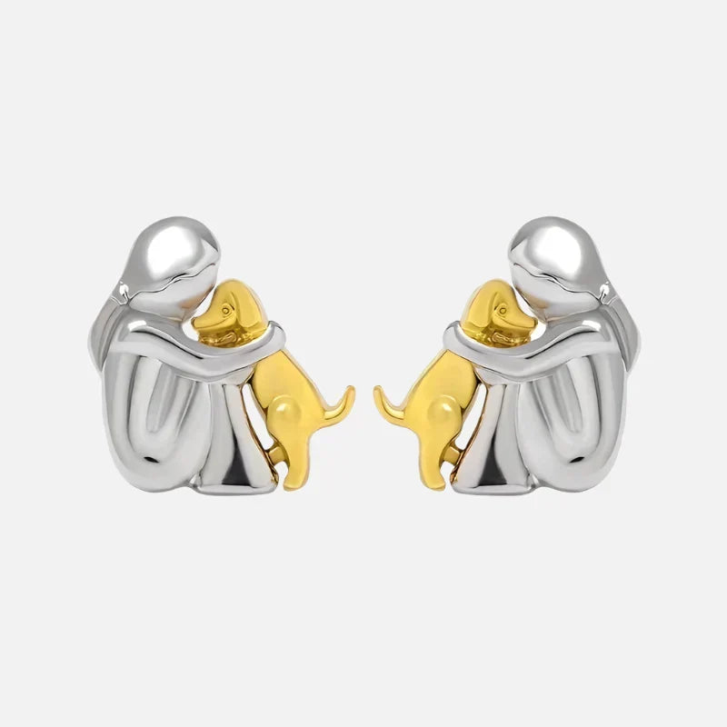 Hug Earrings in Three Metal Tones