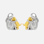 Hug Earrings in Three Metal Tones